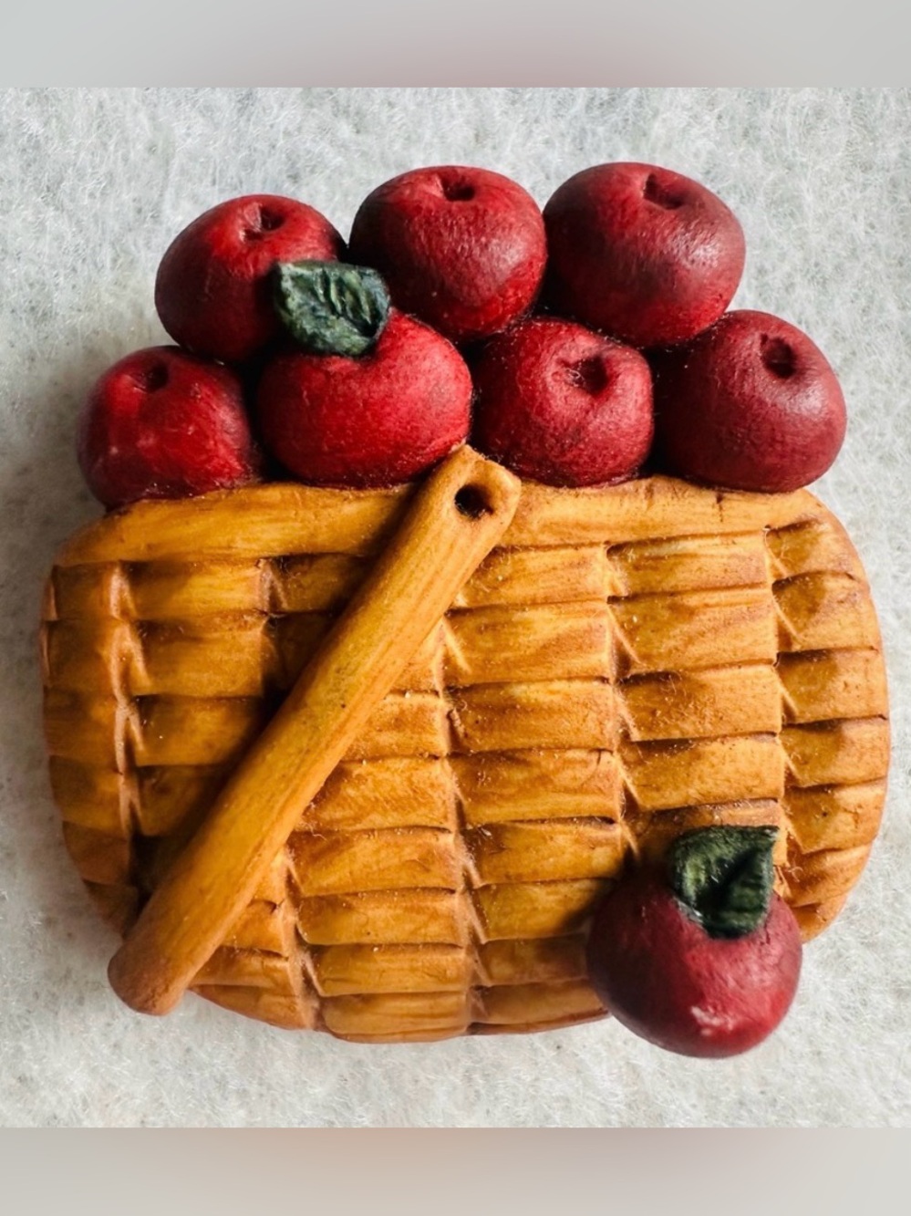 Dianne Fox Apple Basket Brooch